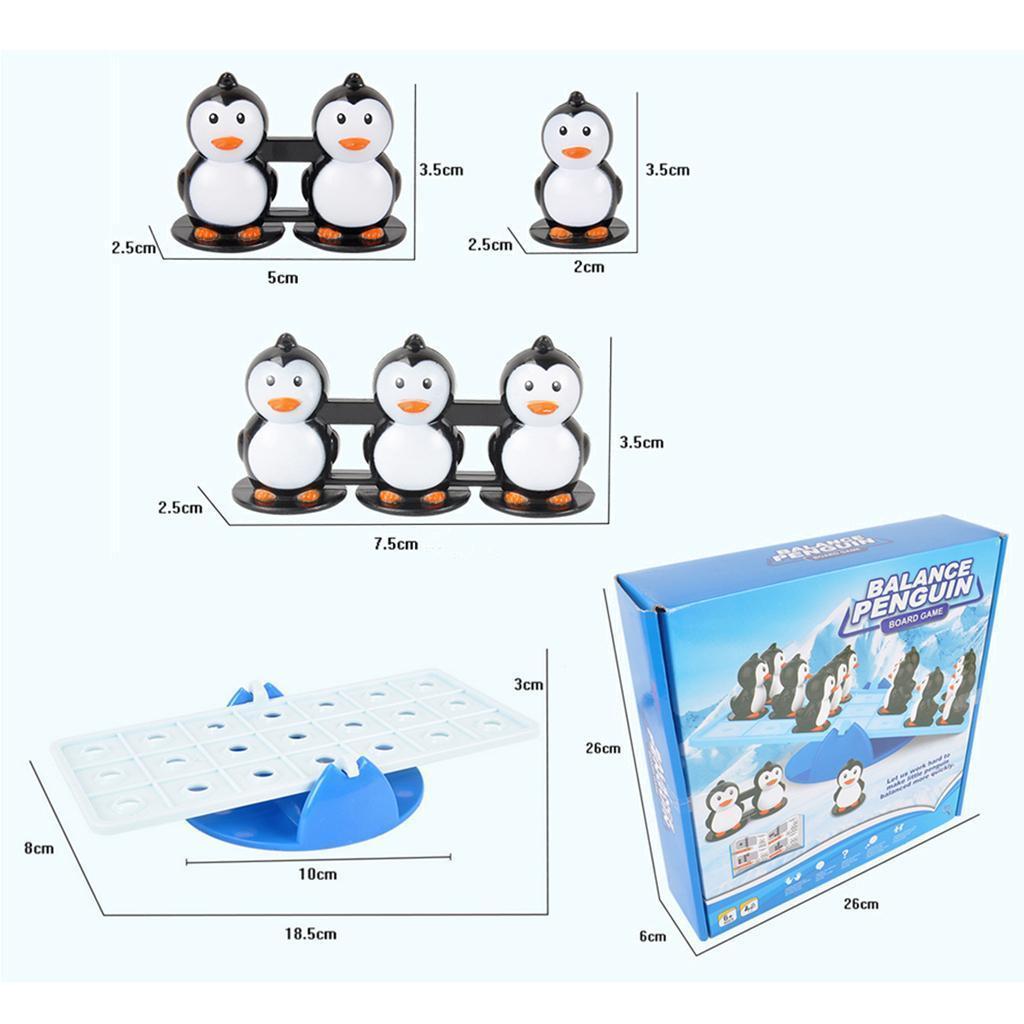 Kids Developmental Intelligence Board Game Penguin Teeterboard Toy Educational Playset Birthday Gift