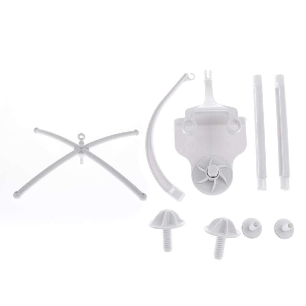 96cm White Crib Music Box Holder Baby Bed Bell Arm Bracket