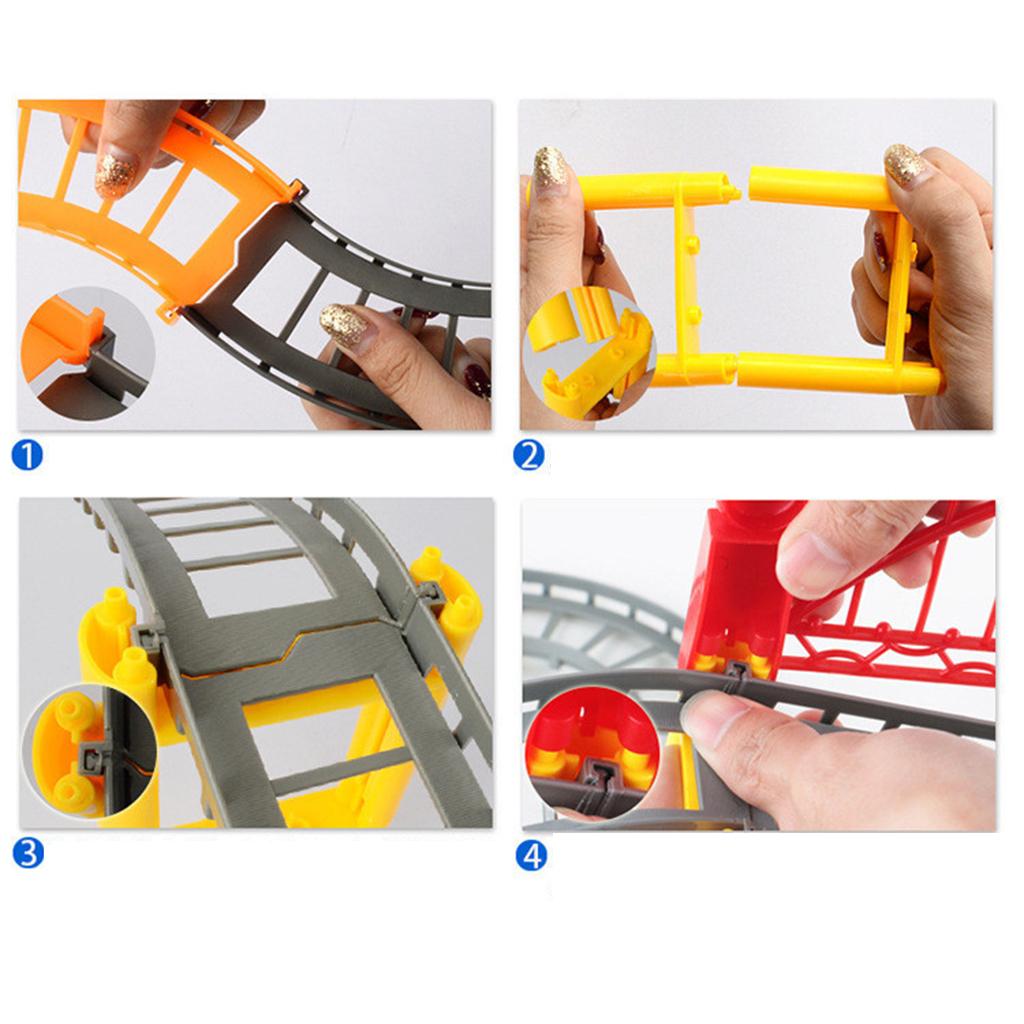 Multi-Color Electric DIY Assembly Racing Car Rail Track Set, Early Developmental Toy for Kids