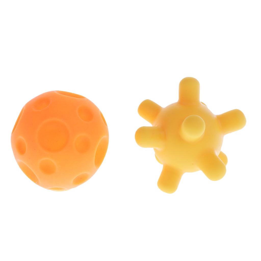 Set of 6 Multi-Color Sensory Ball Set Soft & Textured Balls for Baby Crawling, Grasping and Playing