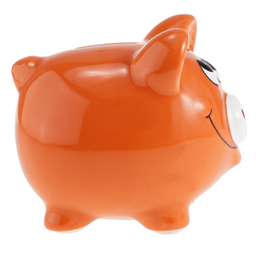 Ceramic piggy bank creative piggy bank classmate birthday gift Orange