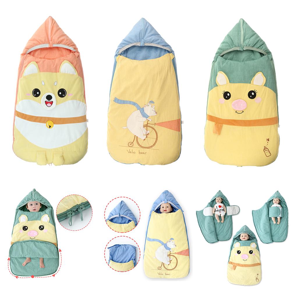 Baby Sleeping Bag Swaddle Warm Cover Blanket Infant Winter Spring Wrap Pink