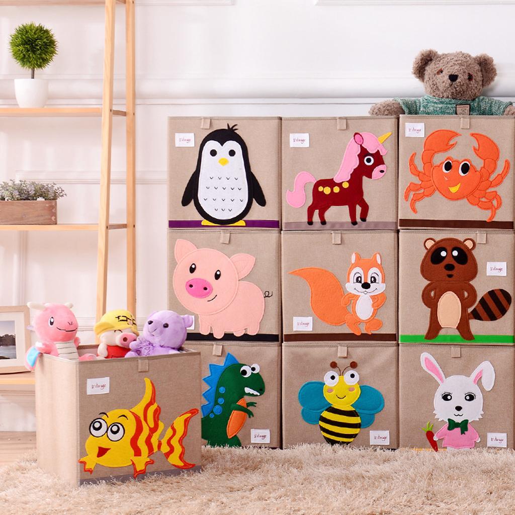 Folding Storage Box Basket Kids Clothes Toy Book Organizer Bee