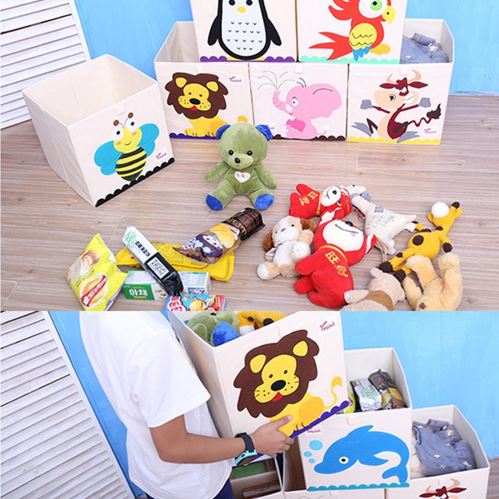 Folding Storage Box Basket Kids Clothes Toy Book Organizer Bee