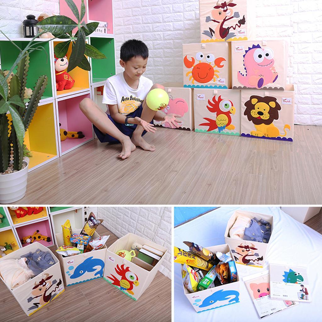Folding Storage Box Basket Kids Clothes Toy Book Organizer Bee