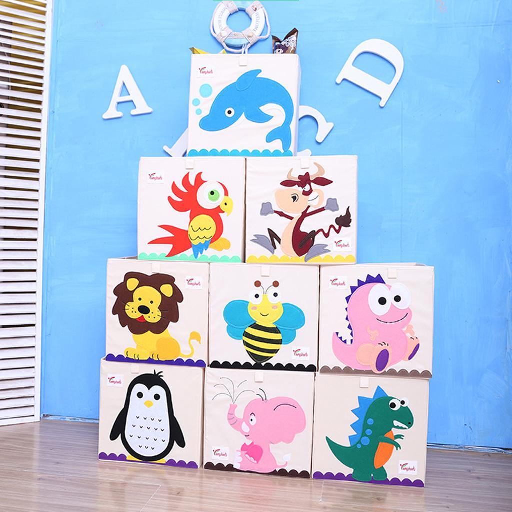 Folding Storage Box Basket Kids Clothes Toy Book Organizer Bee