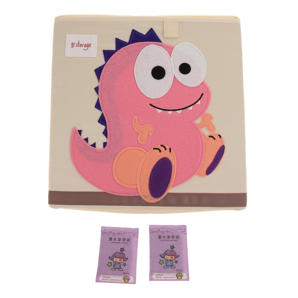 Folding Storage Box Basket Kids Clothes Toy Book Organizer Pink Dragon