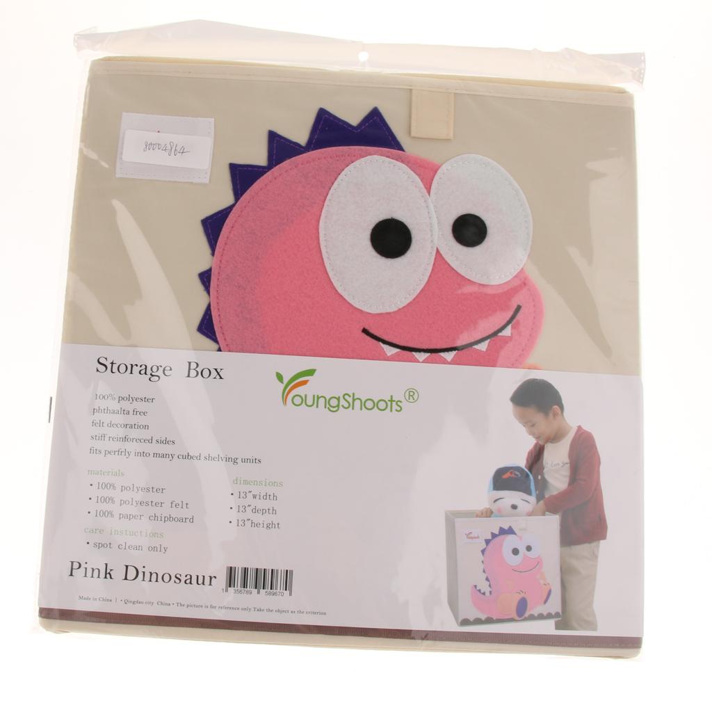 Folding Storage Box Basket Kids Clothes Toy Book Organizer Pink Dragon