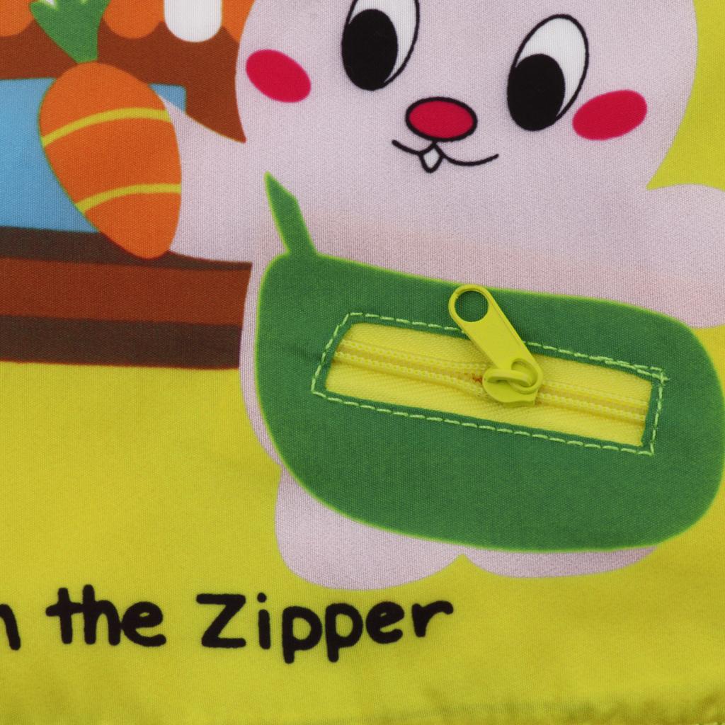 Kids Soft Cloth Book Learn To Zip Button Buckle Tie Early Educational Toys