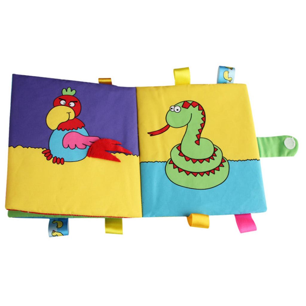 Non-Toxic Soft Cloth Book Crinkle Friction w/ rustling Sound Baby Toy Monkey
