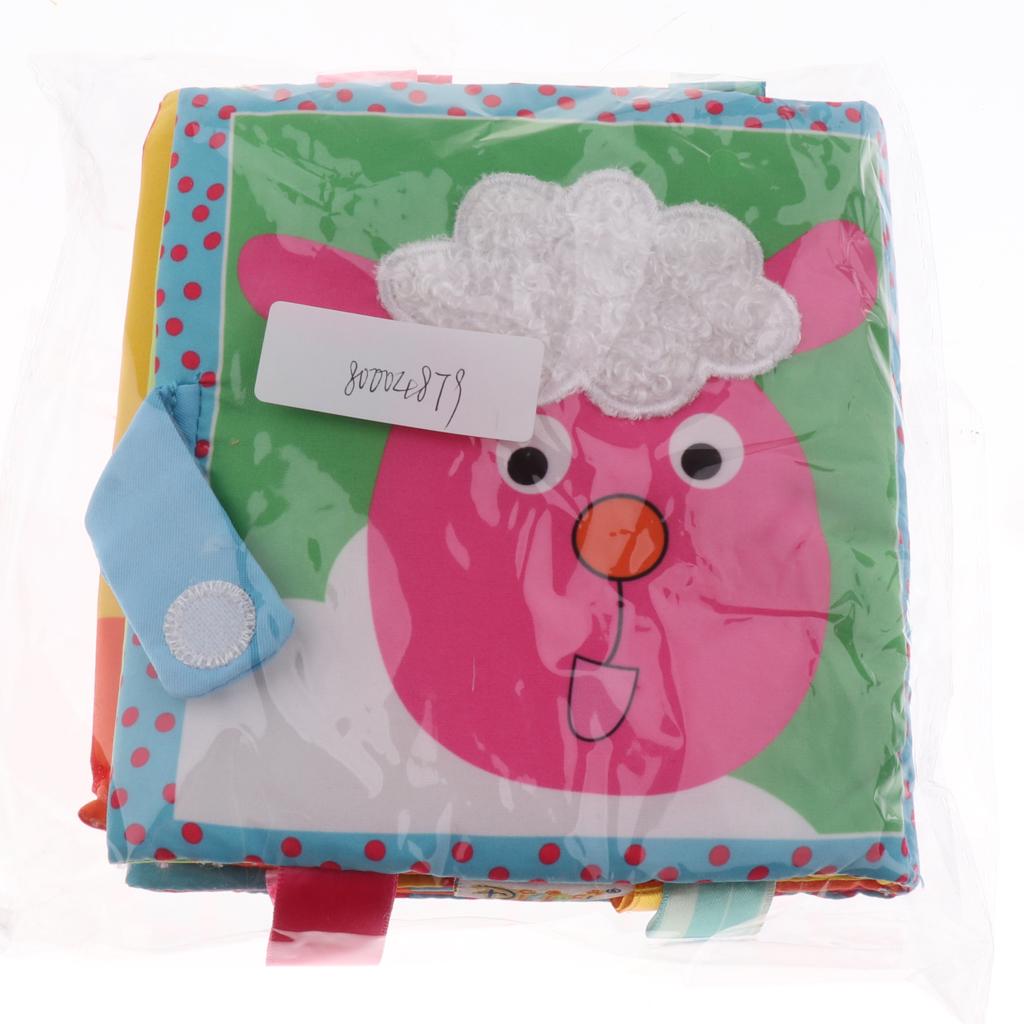 Non-Toxic Soft Cloth Book Crinkle Friction w/ rustling Sound Baby Toy Donkey
