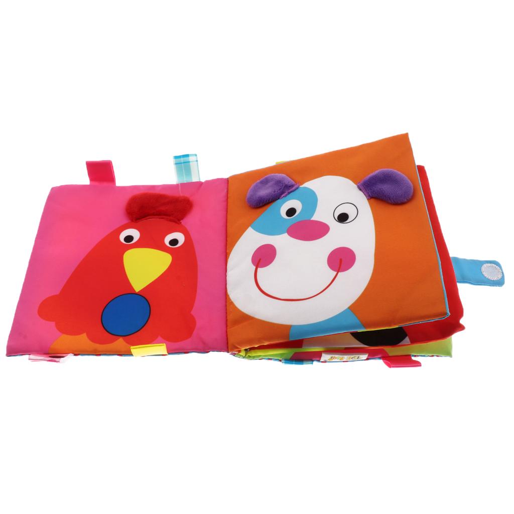 Non-Toxic Soft Cloth Book Crinkle Friction w/ rustling Sound Baby Toy Donkey