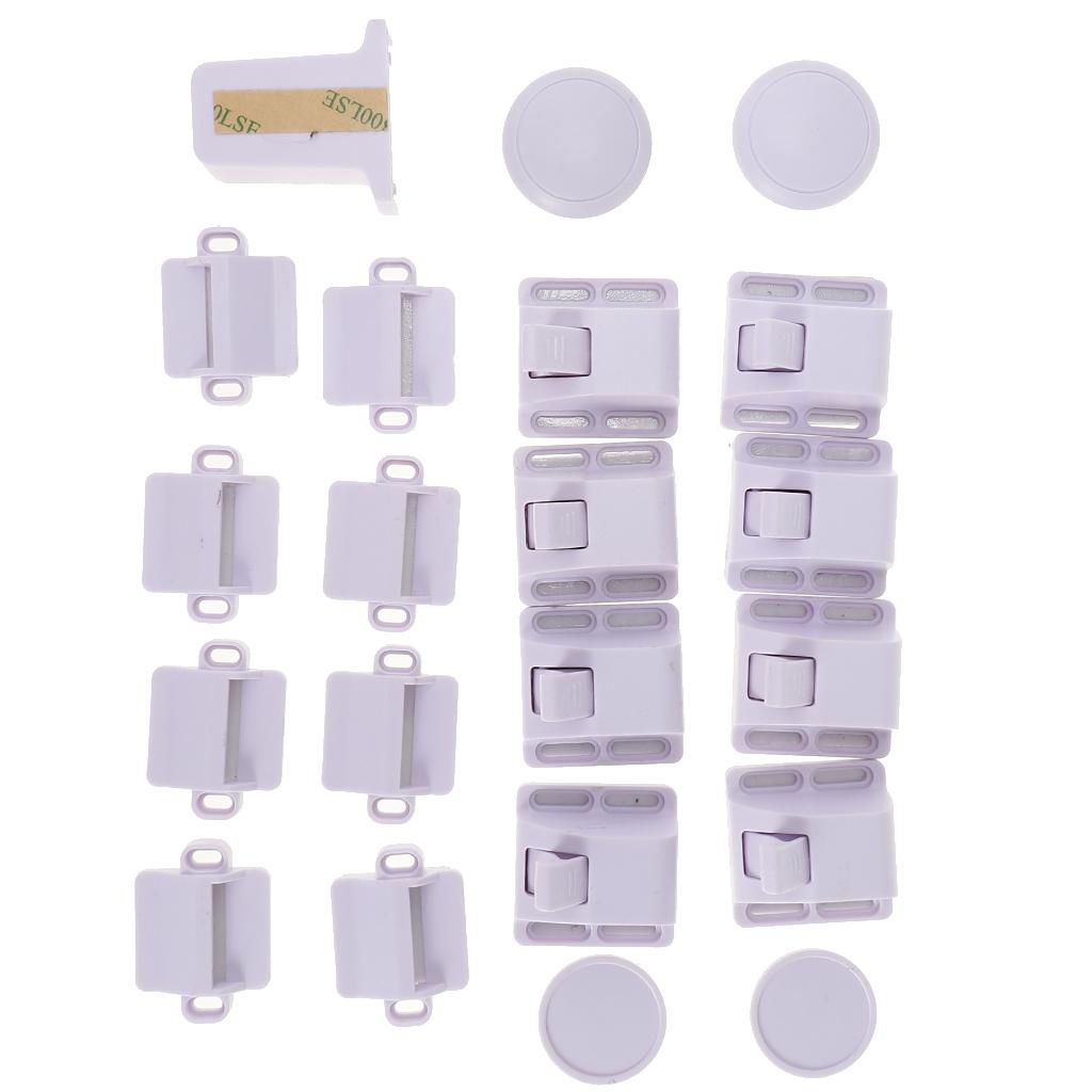 Baby Child Kid Safety Cabinet Drawer Magnetic Lock - 8 Locks + 2 Keys