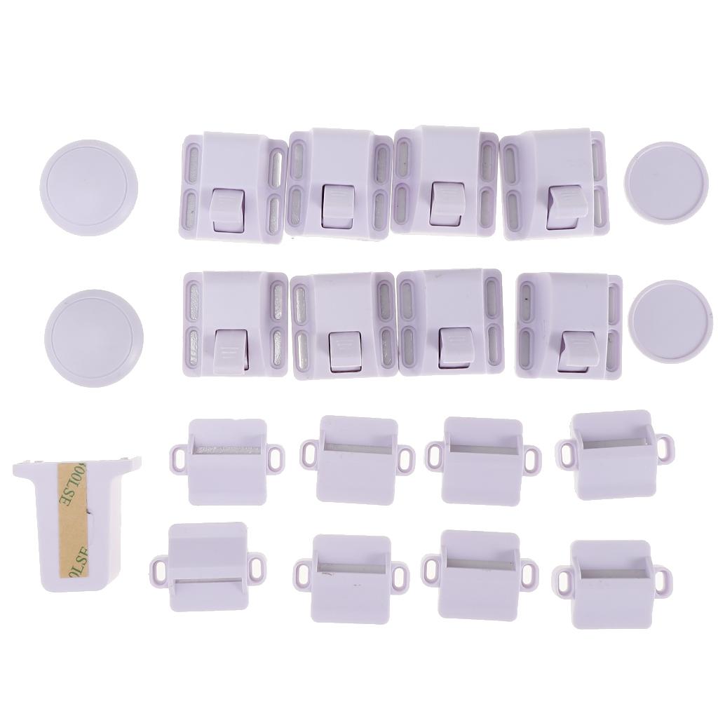 Baby Child Kid Safety Cabinet Drawer Magnetic Lock - 8 Locks + 2 Keys