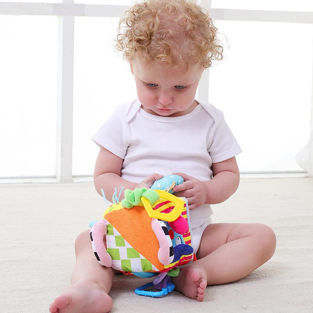Bed Stroller Hanging Cube Building Block Book Baby Educational Rattle Toy