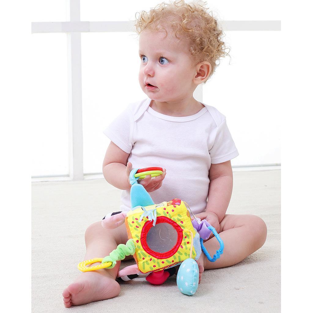 Bed Stroller Hanging Cube Building Block Book Baby Educational Rattle Toy