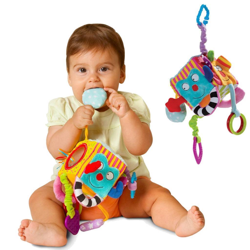 Bed Stroller Hanging Cube Building Block Book Baby Educational Rattle Toy