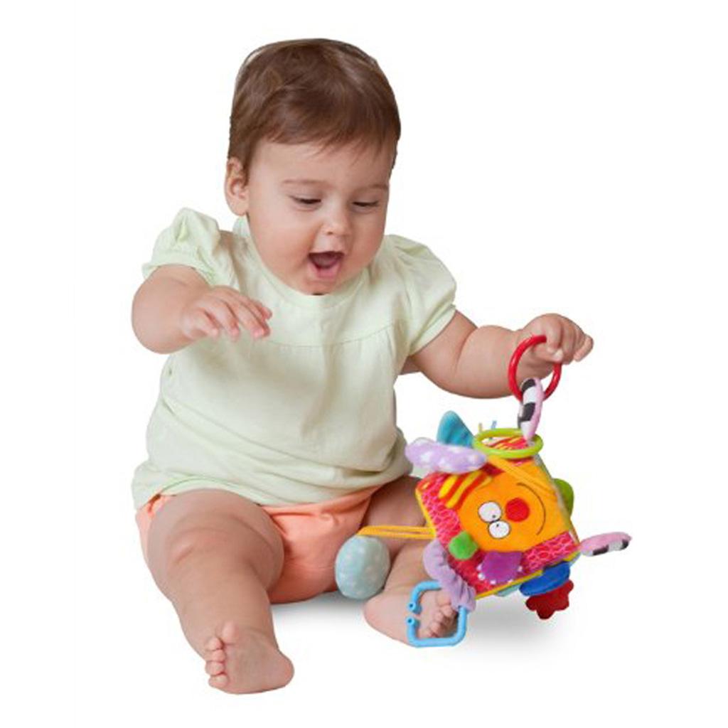 Bed Stroller Hanging Cube Building Block Book Baby Educational Rattle Toy