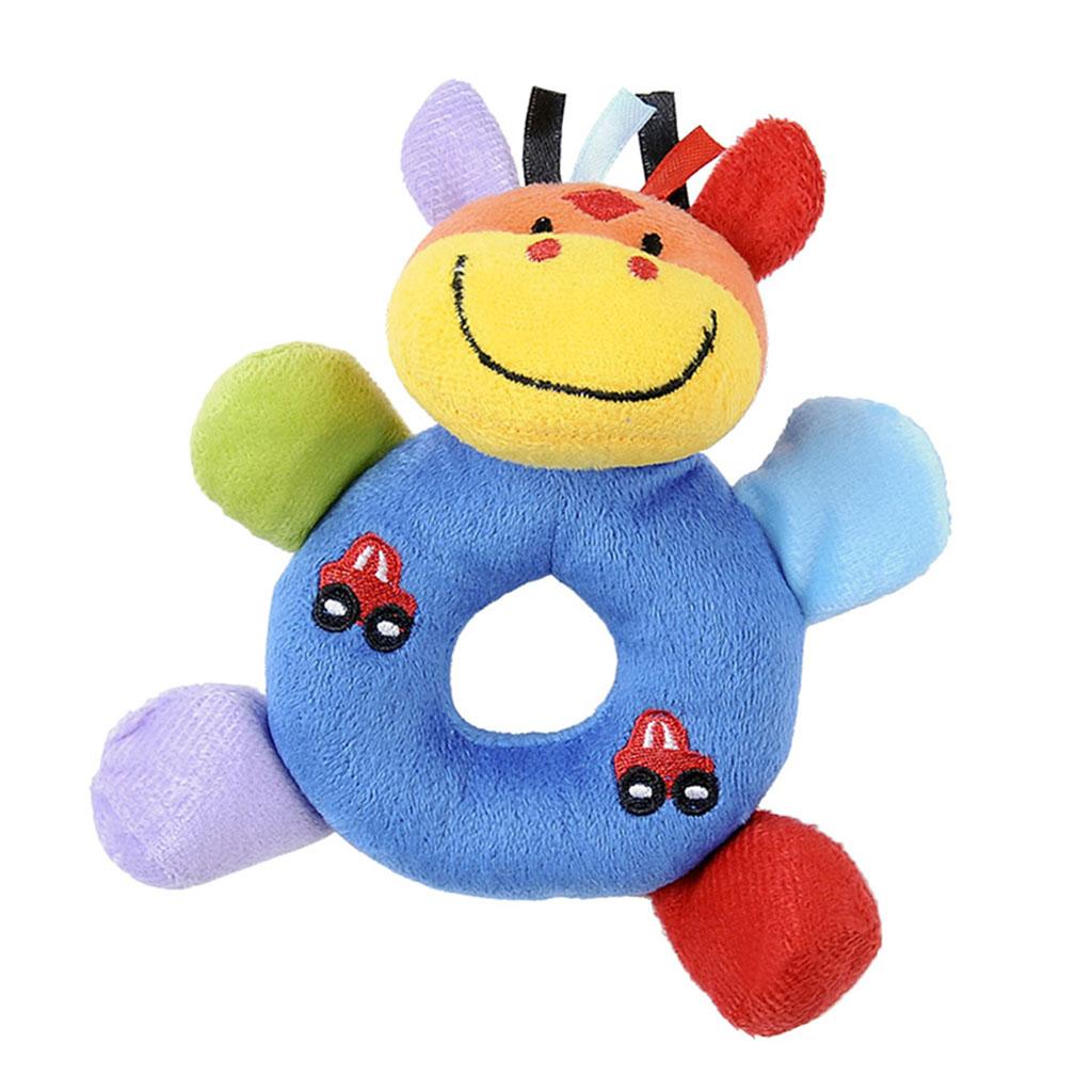 Soft Animal Plush Doll Rattle Infant Kids Educational Toys Deer