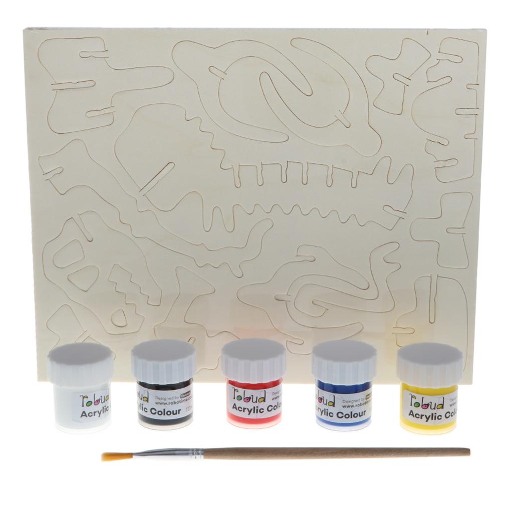 Children's Handmade DIY 3D Wooden Jigsaw Puzzle Educational Toy T-Rex