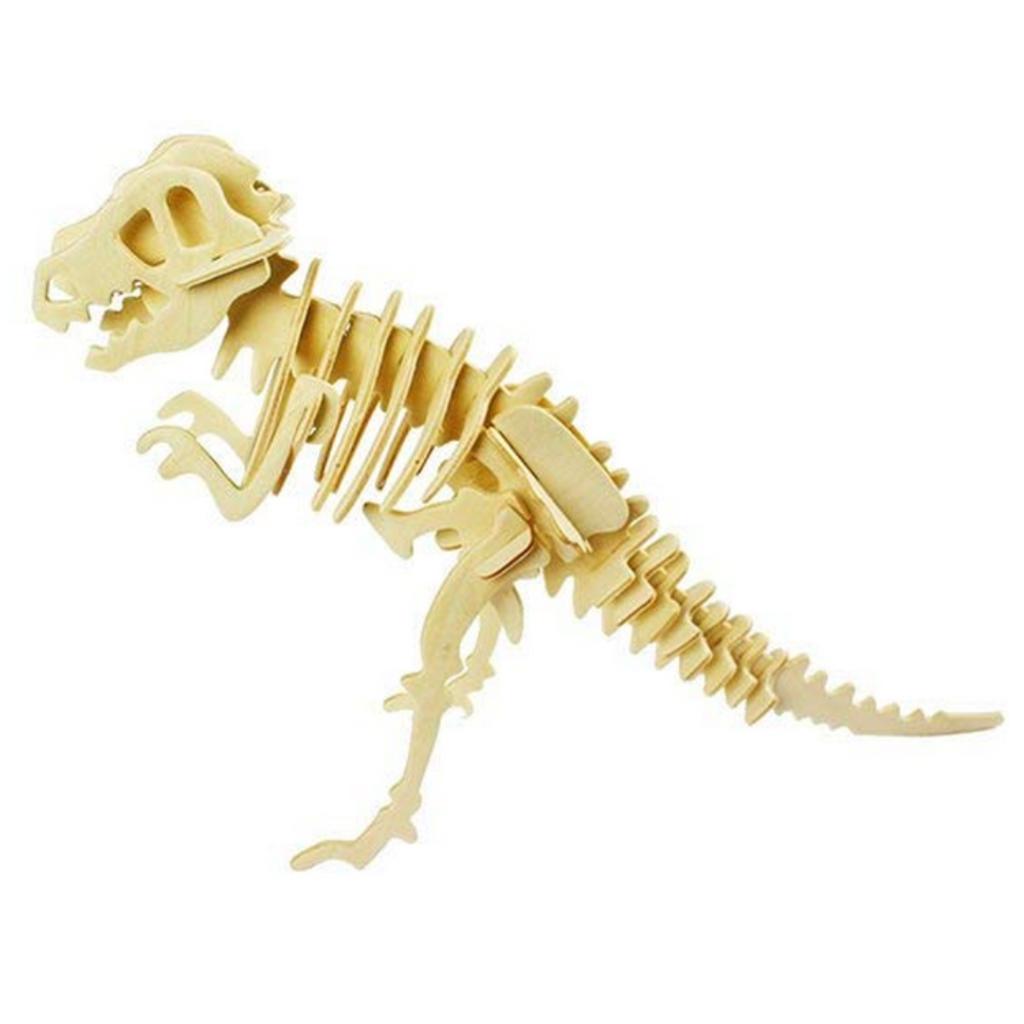 Children's Handmade DIY 3D Wooden Jigsaw Puzzle Educational Toy T-Rex