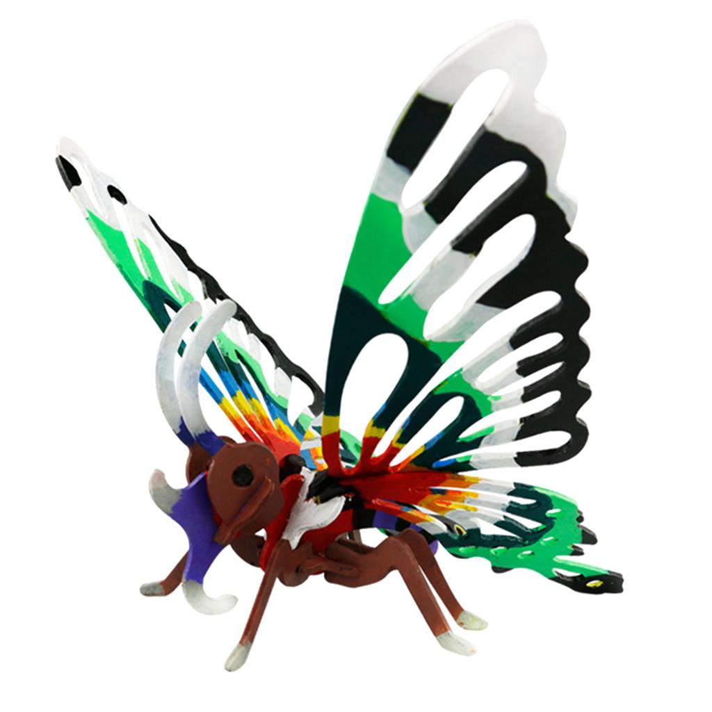 Children's Handmade DIY 3D Wooden Jigsaw Puzzle Educational Toy Butterfly