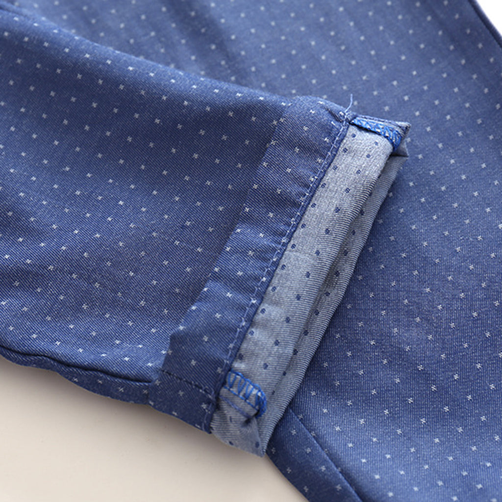 Baby Boy's Cotton Long-Sleeved Gentleman Suit 3 Pieces Blue white - 140cm(7-8T)
