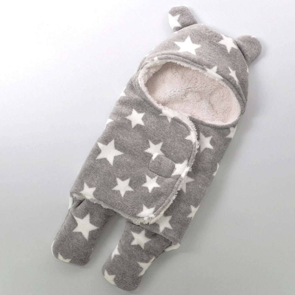 Infant Swaddle Wrap Baby Bedding Blanket Wearable Sleeping Bag Gray