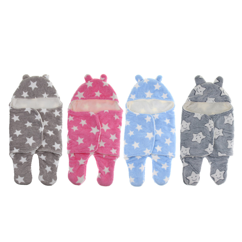 Infant Swaddle Wrap Baby Bedding Blanket Wearable Sleeping Bag Gray