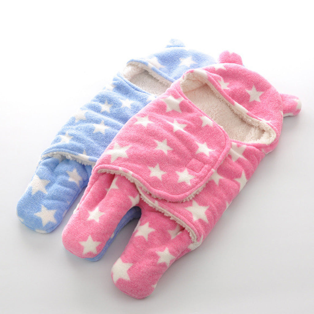 Infant Swaddle Wrap Baby Bedding Blanket Wearable Sleeping Bag Pink