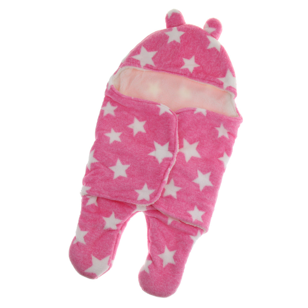 Infant Swaddle Wrap Baby Bedding Blanket Wearable Sleeping Bag Pink