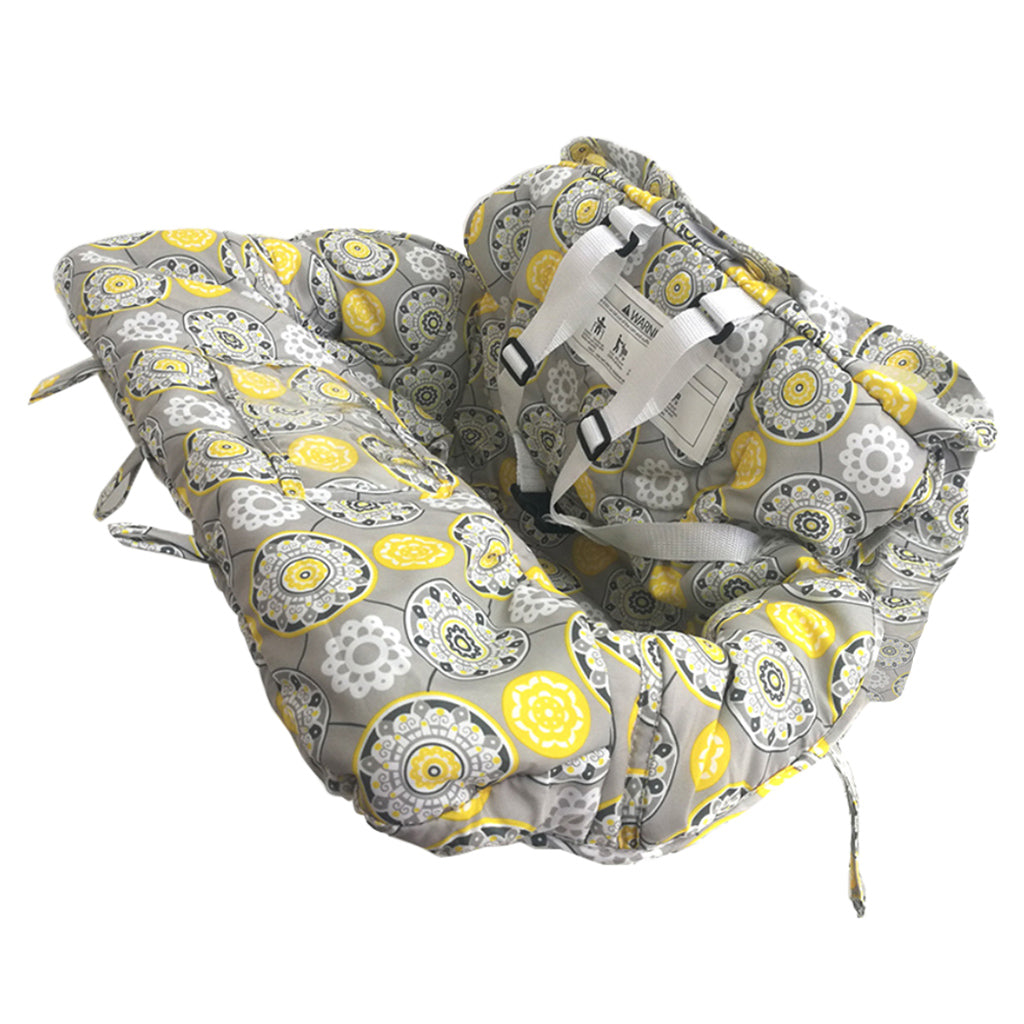 Baby Shopping Cart Seat Pad Child High Chair Cover Protector Yellow Flower