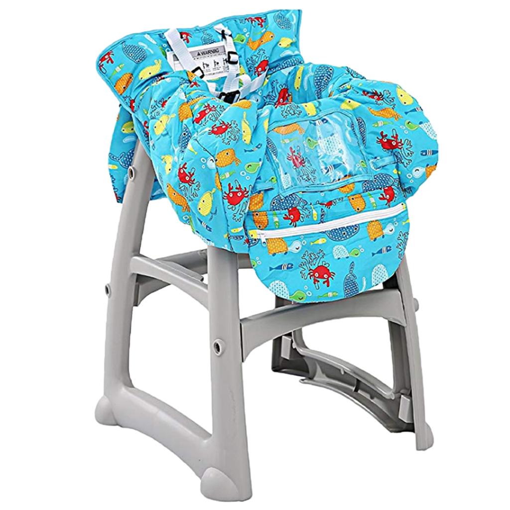 Baby Shopping Cart Seat Pad Child High Chair Cover Protector Blue
