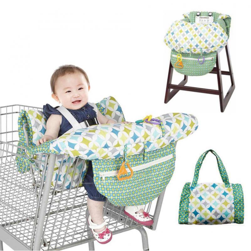Baby Shopping Cart Seat Pad Child High Chair Cover Protector Green