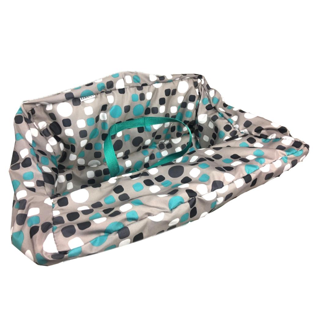 Baby Kids Shopping Cart Seat Cushion Dining Chair Cover Blue dot