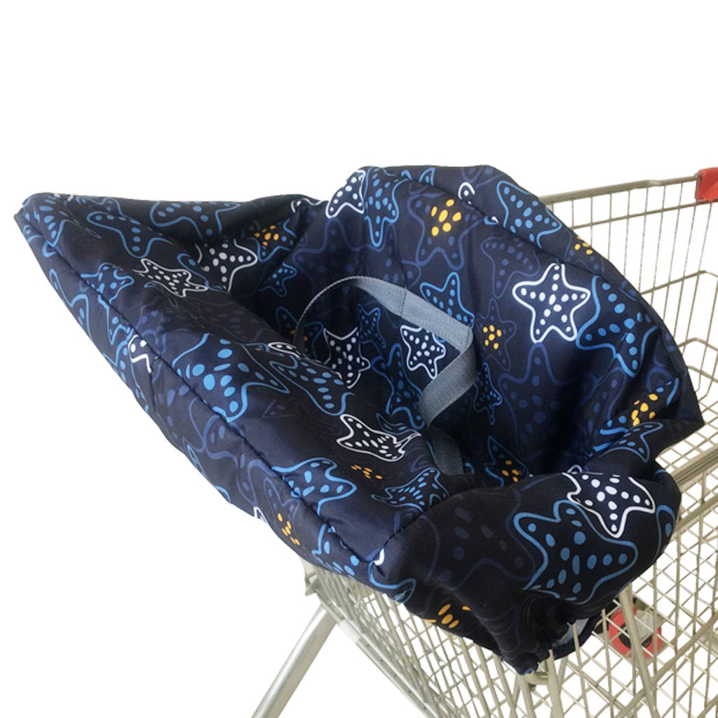 Baby Kids Shopping Cart Seat Cushion Dining Chair Cover Star