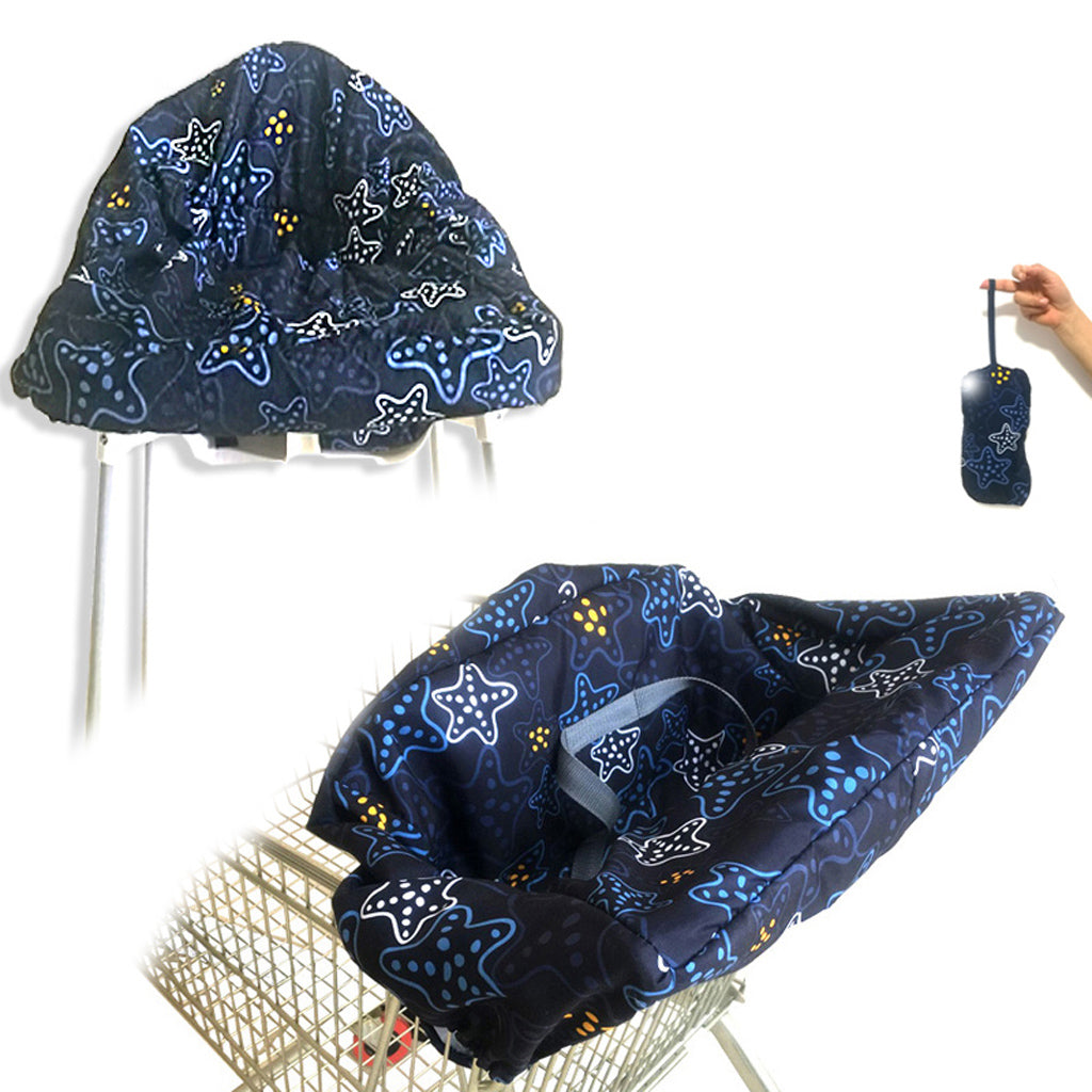 Baby Kids Shopping Cart Seat Cushion Dining Chair Cover Star