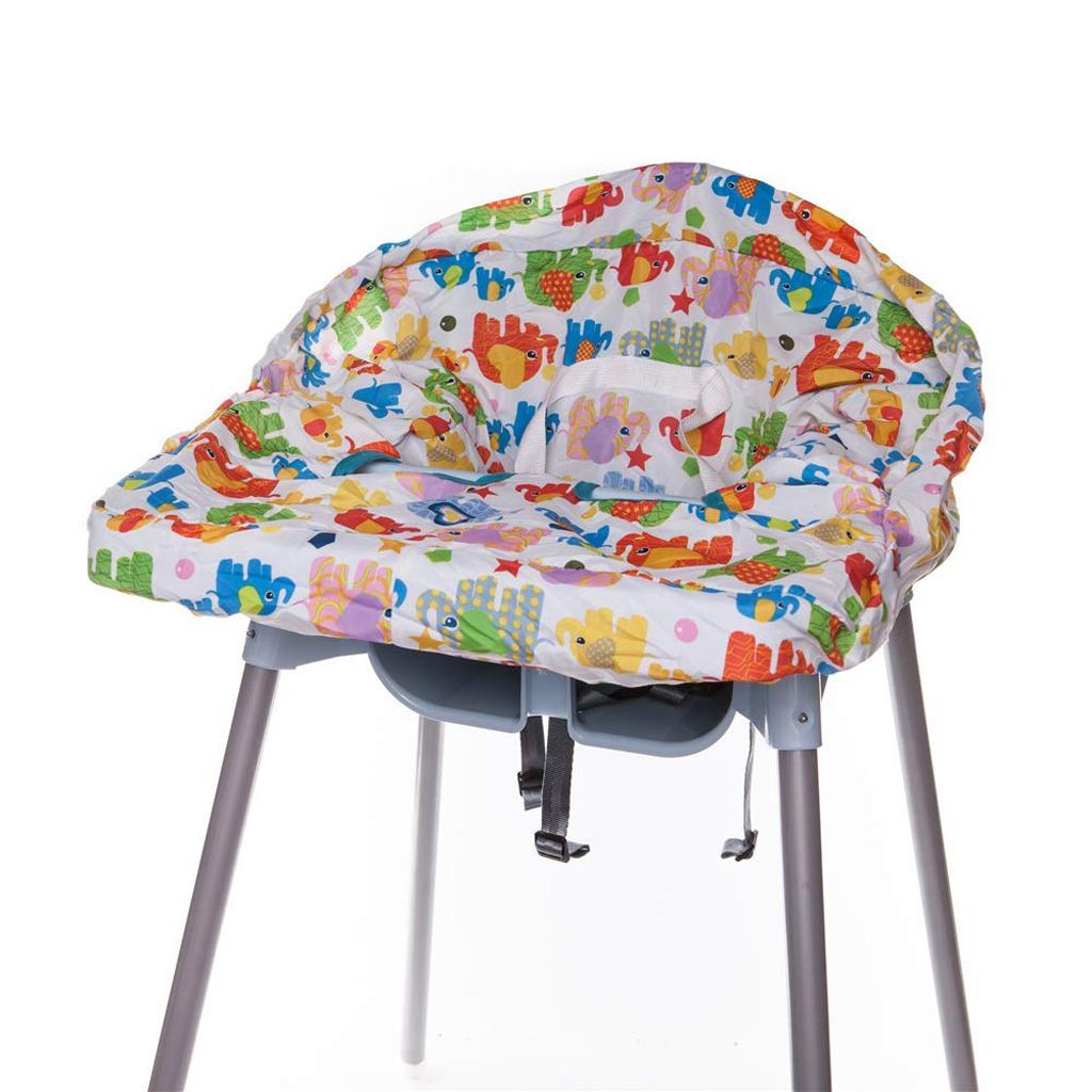 Baby Kids Shopping Cart Seat Cushion Dining Chair Cover Elephant