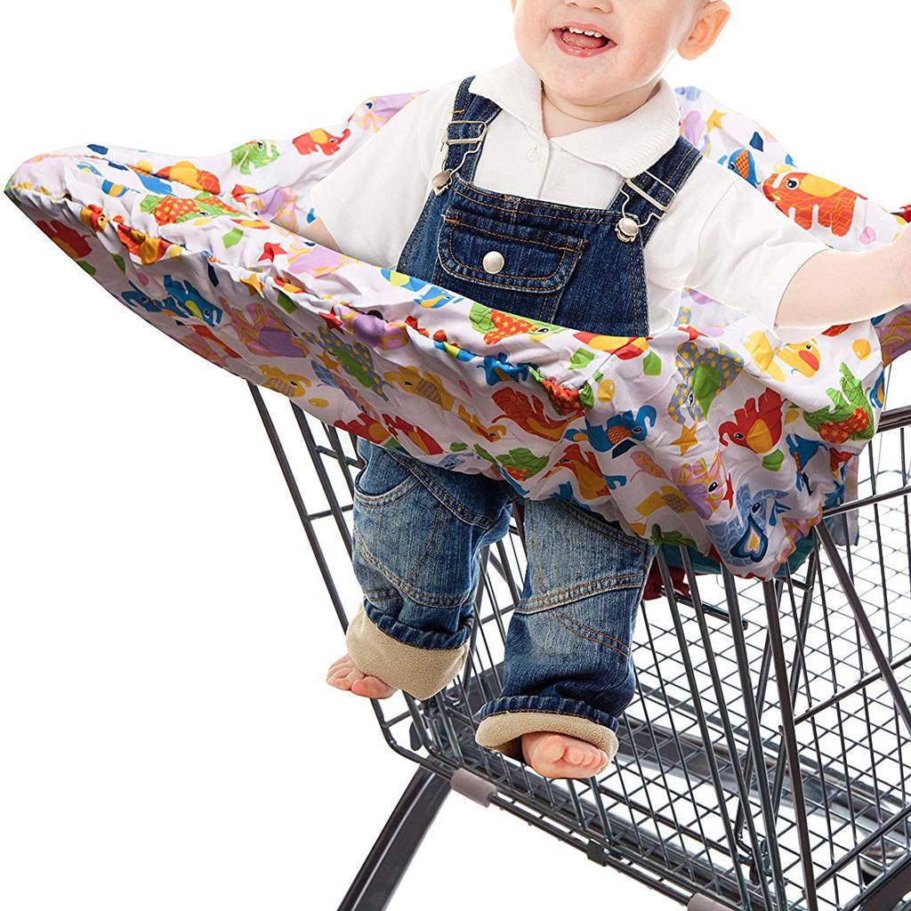 Baby Kids Shopping Cart Seat Cushion Dining Chair Cover Elephant