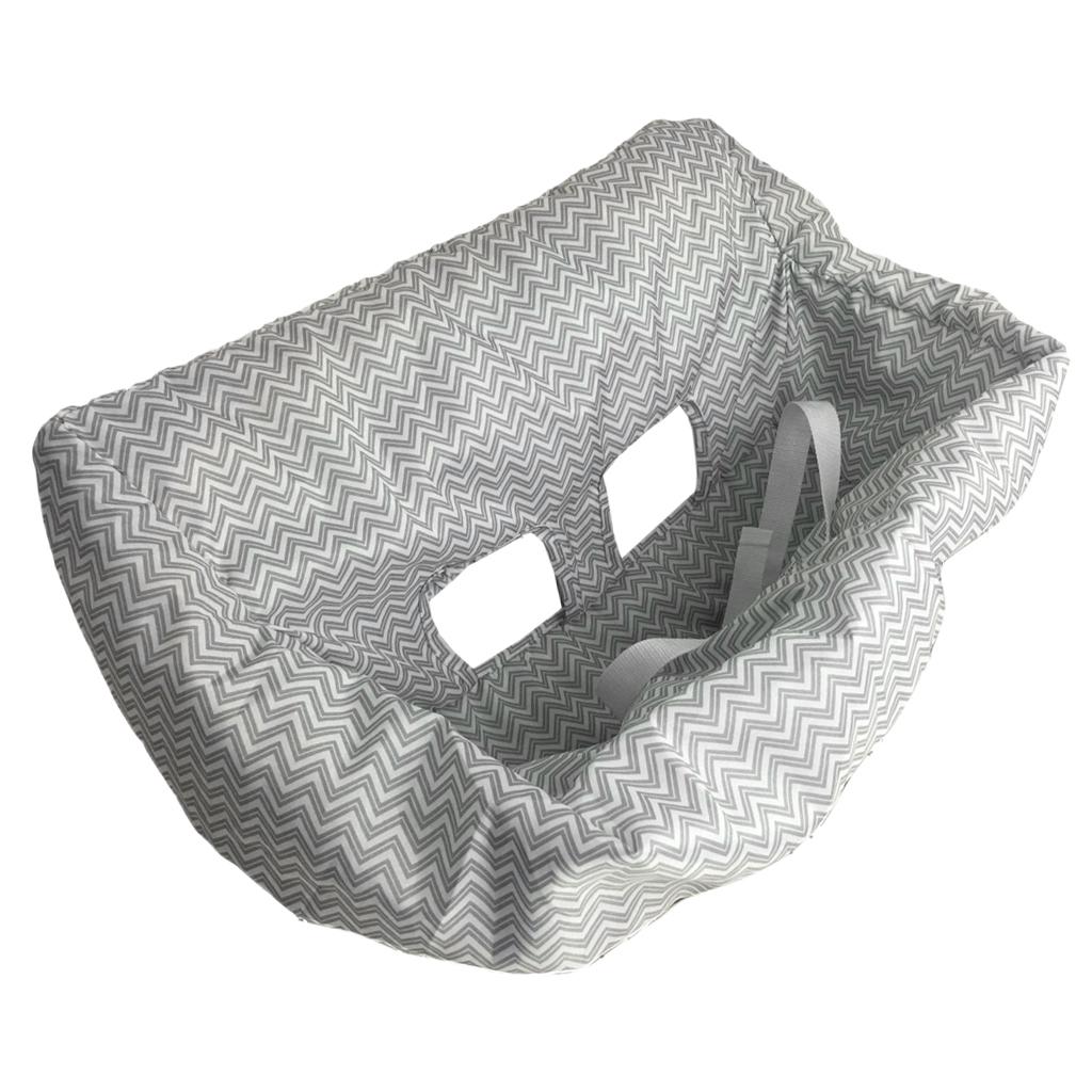 Baby Kids Shopping Cart Seat Cushion Dining Chair Cover Gray wave
