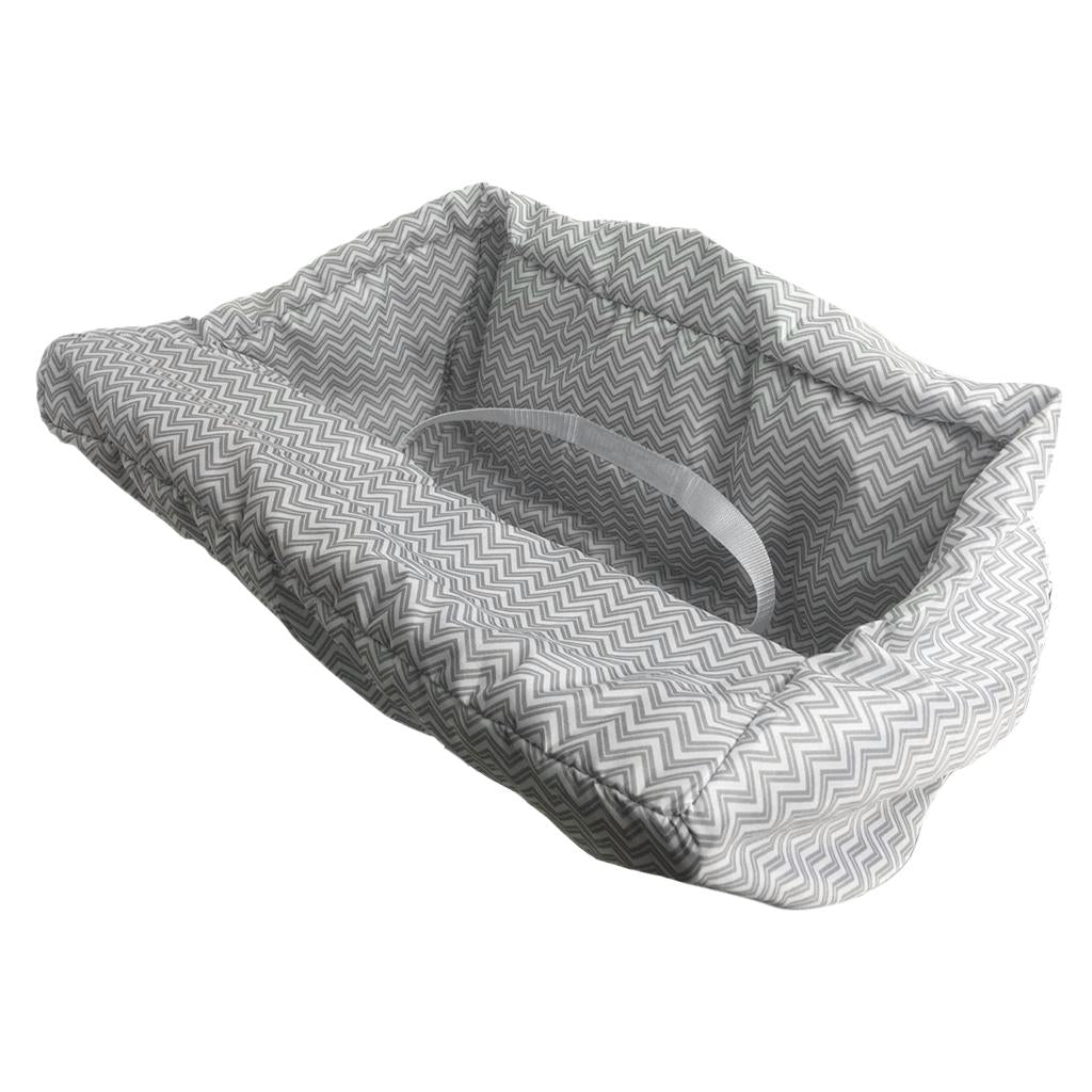 Baby Kids Shopping Cart Seat Cushion Dining Chair Cover Gray wave