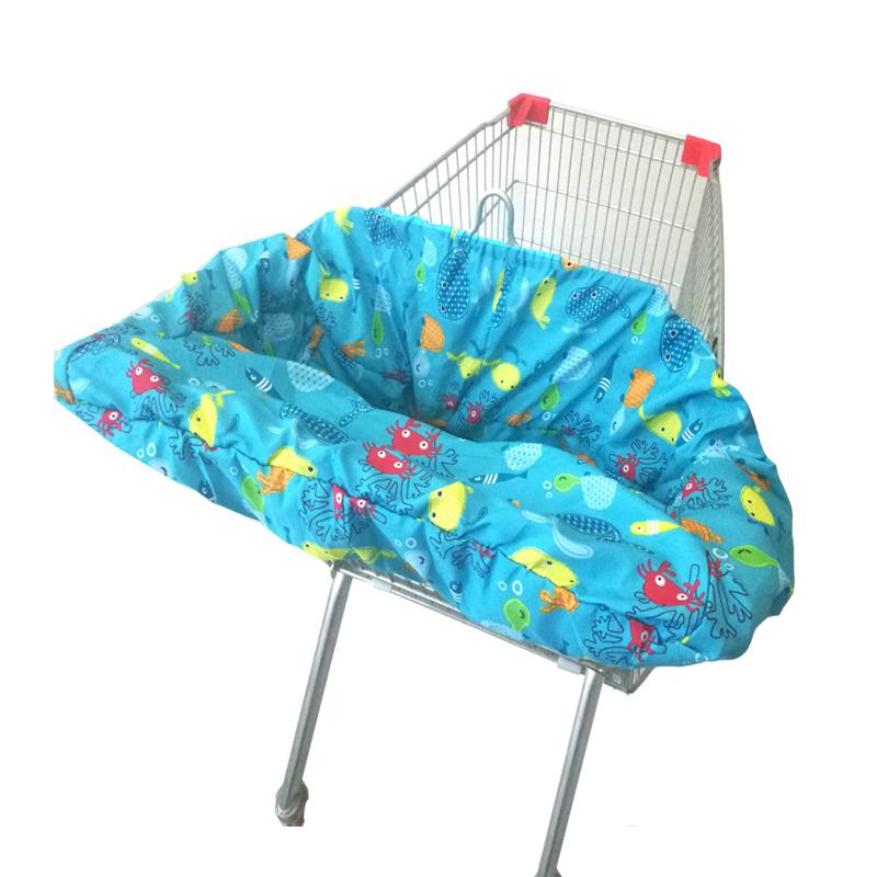 Baby Kids Shopping Cart Seat Cushion Dining Chair Cover Colorful fish