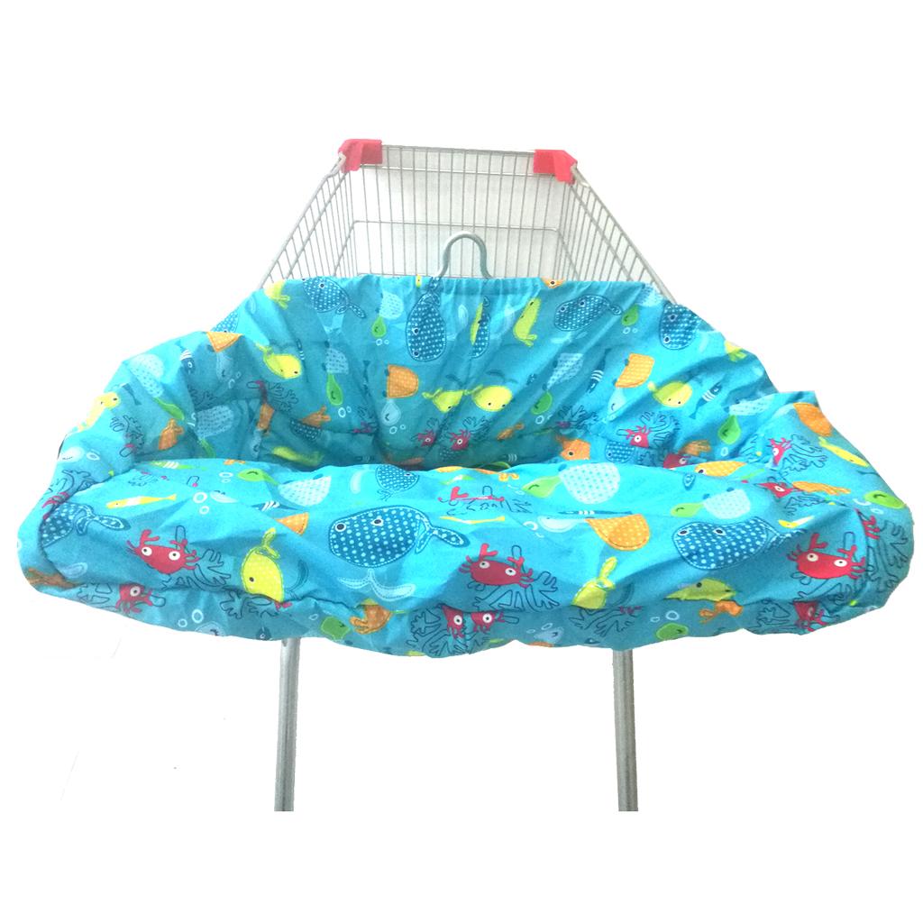 Baby Kids Shopping Cart Seat Cushion Dining Chair Cover Colorful fish