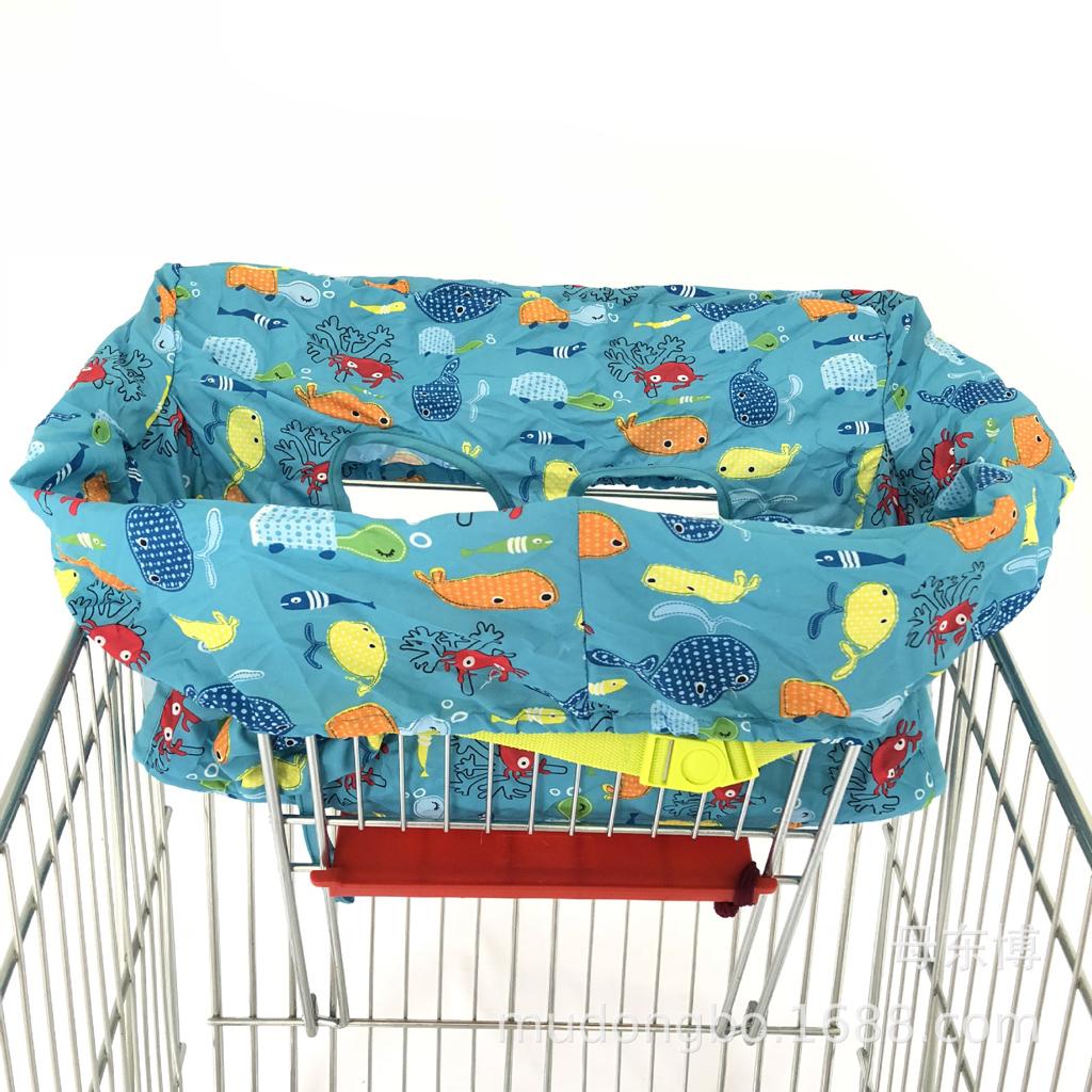 Baby Kids Shopping Cart Seat Cushion Dining Chair Cover Colorful fish