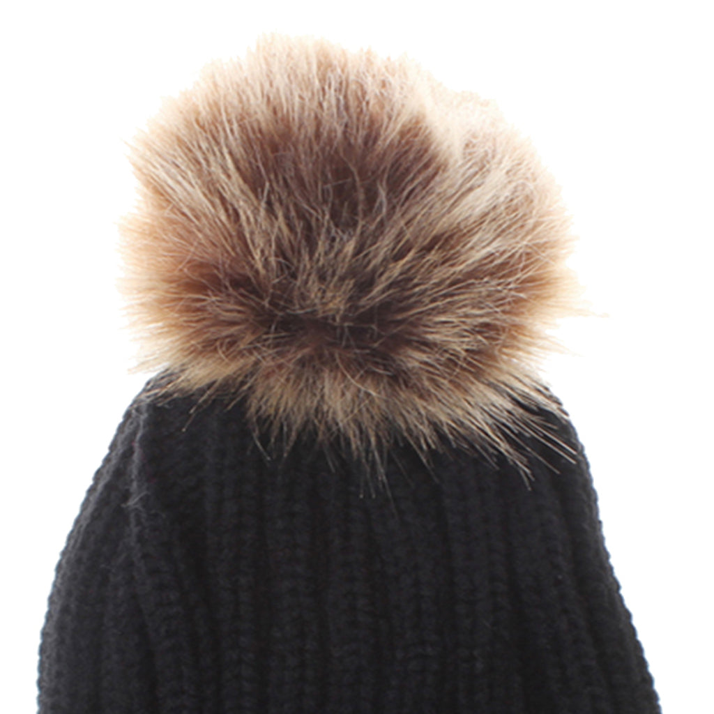 Cute Newborn Baby Girls Boys Winter Knitted Hats Warm Caps Beanies Black