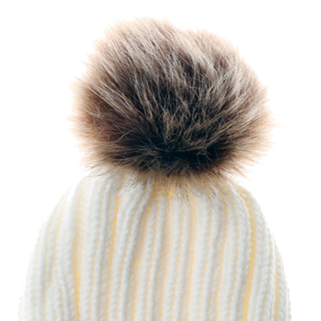 Cute Newborn Baby Girls Boys Winter Knitted Hats Warm Caps Beanies White