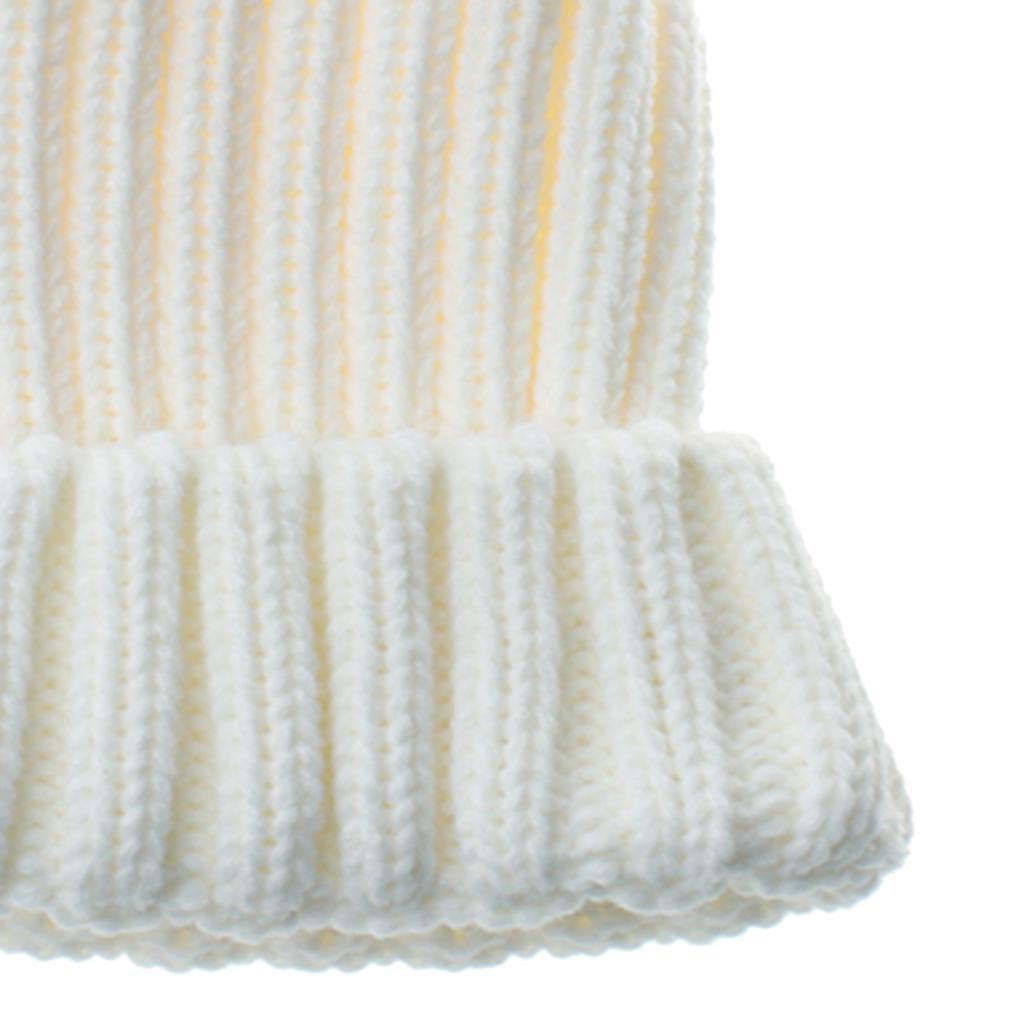 Cute Newborn Baby Girls Boys Winter Knitted Hats Warm Caps Beanies White