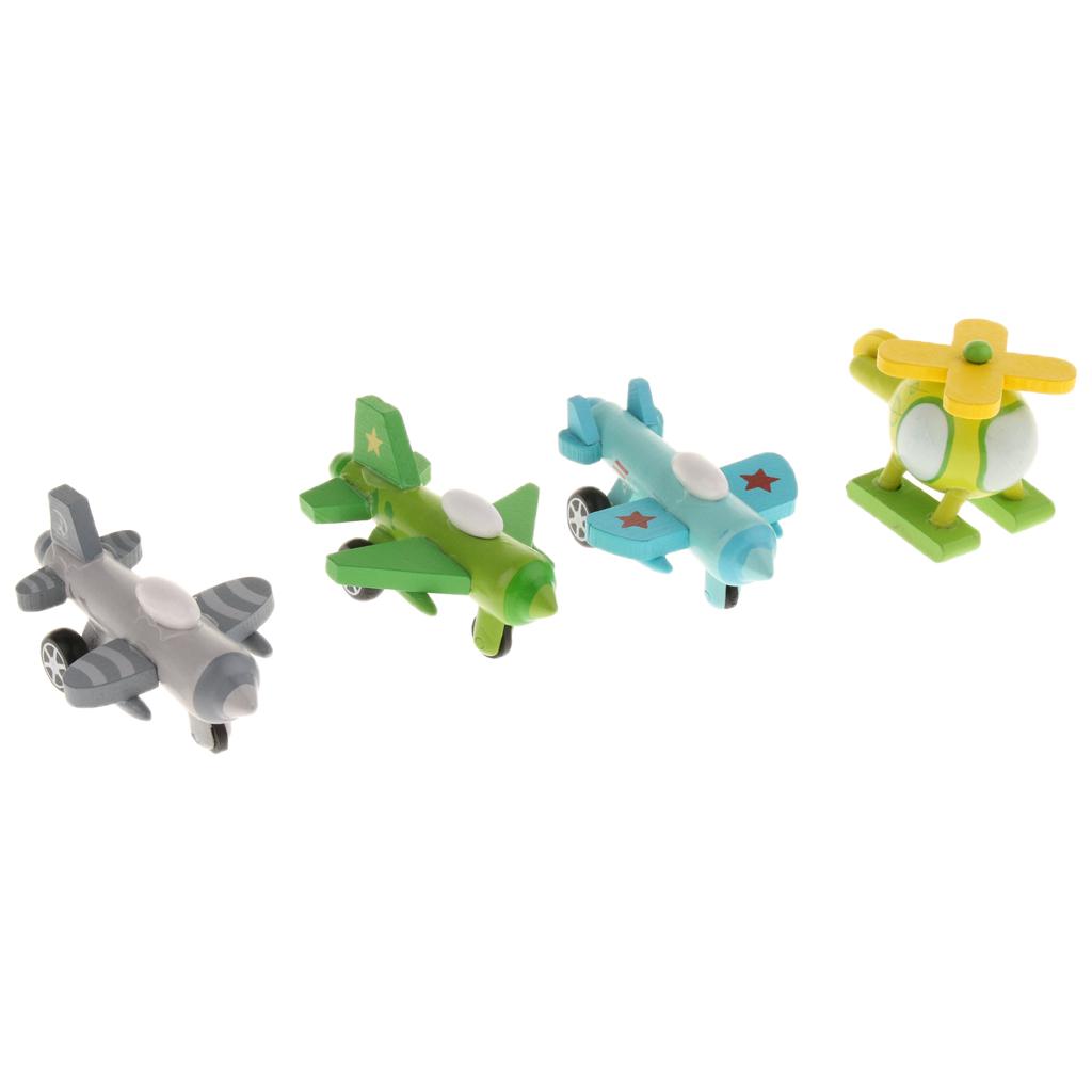 12Pcs/set Children Mini Wooden Educational Handmade Toys Airplane