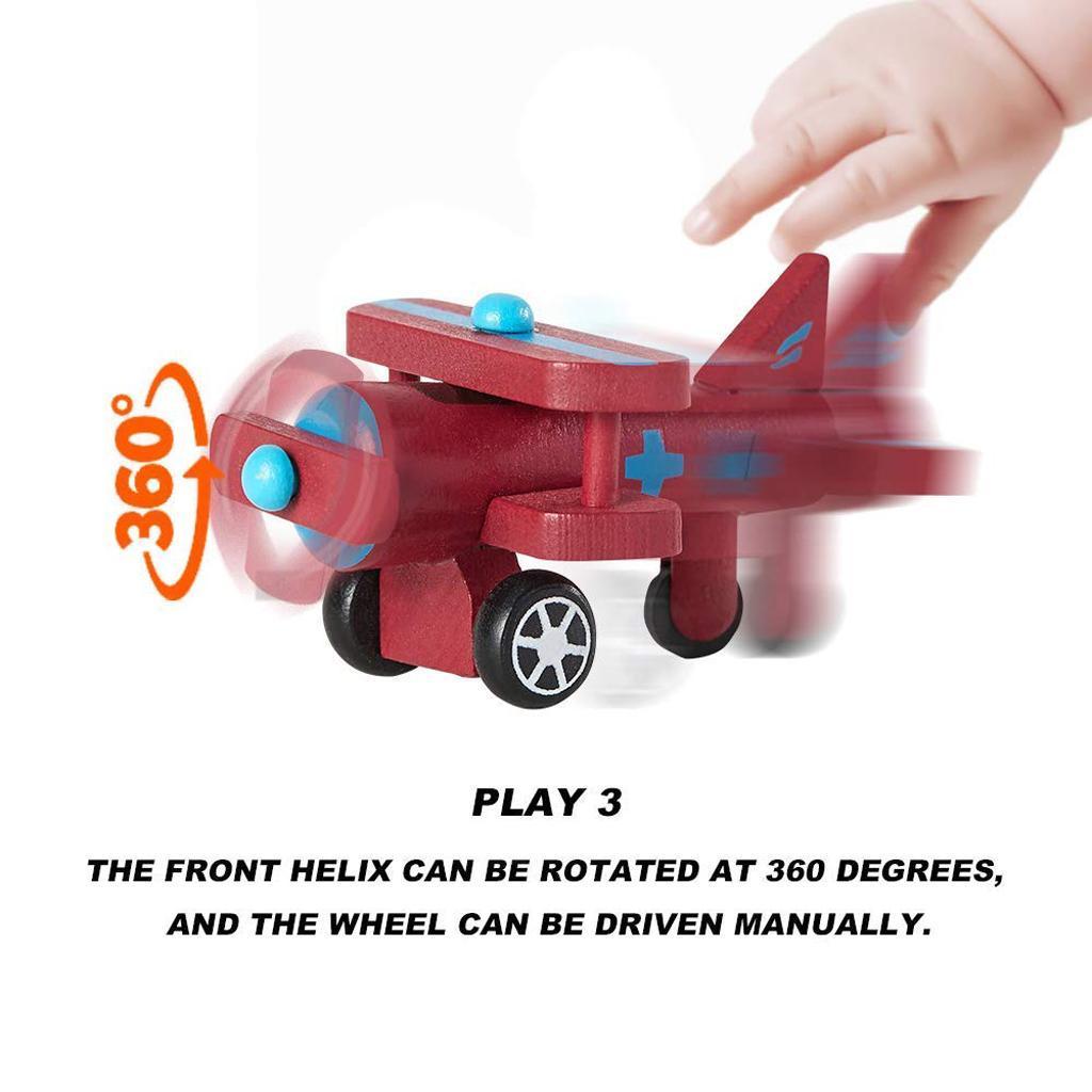 12Pcs/set Children Mini Wooden Educational Handmade Toys Airplane