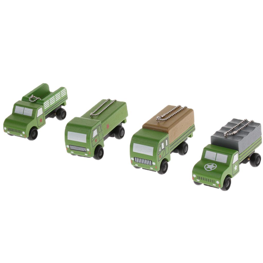 12Pcs/set Children Mini Wooden Educational Handmade Toys Military Vehicle